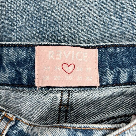 Revice Women's Size 25 High Rise Crossover Waist Distressed Jeans - Picture 9 of 11